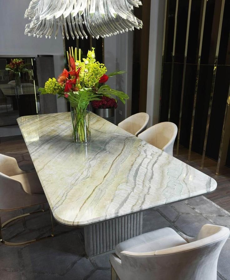 marble top dining table