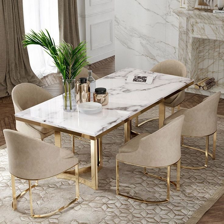 marble top dining table