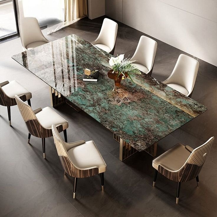 marble top dining table