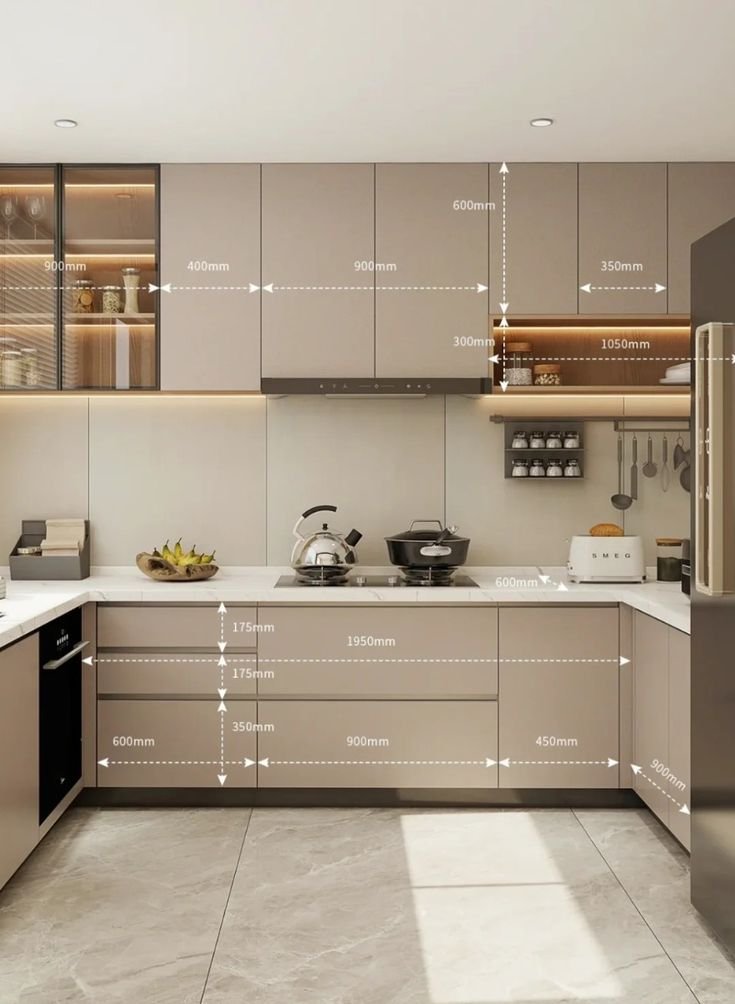 L Shaped Small Modular Kitchen Designs