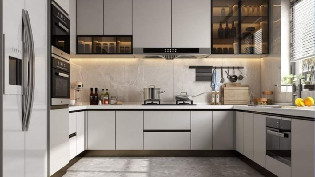 L Shaped Small Modular Kitchen Designs